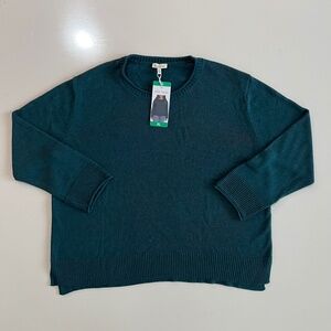Ella moss women green knit sweater size XL